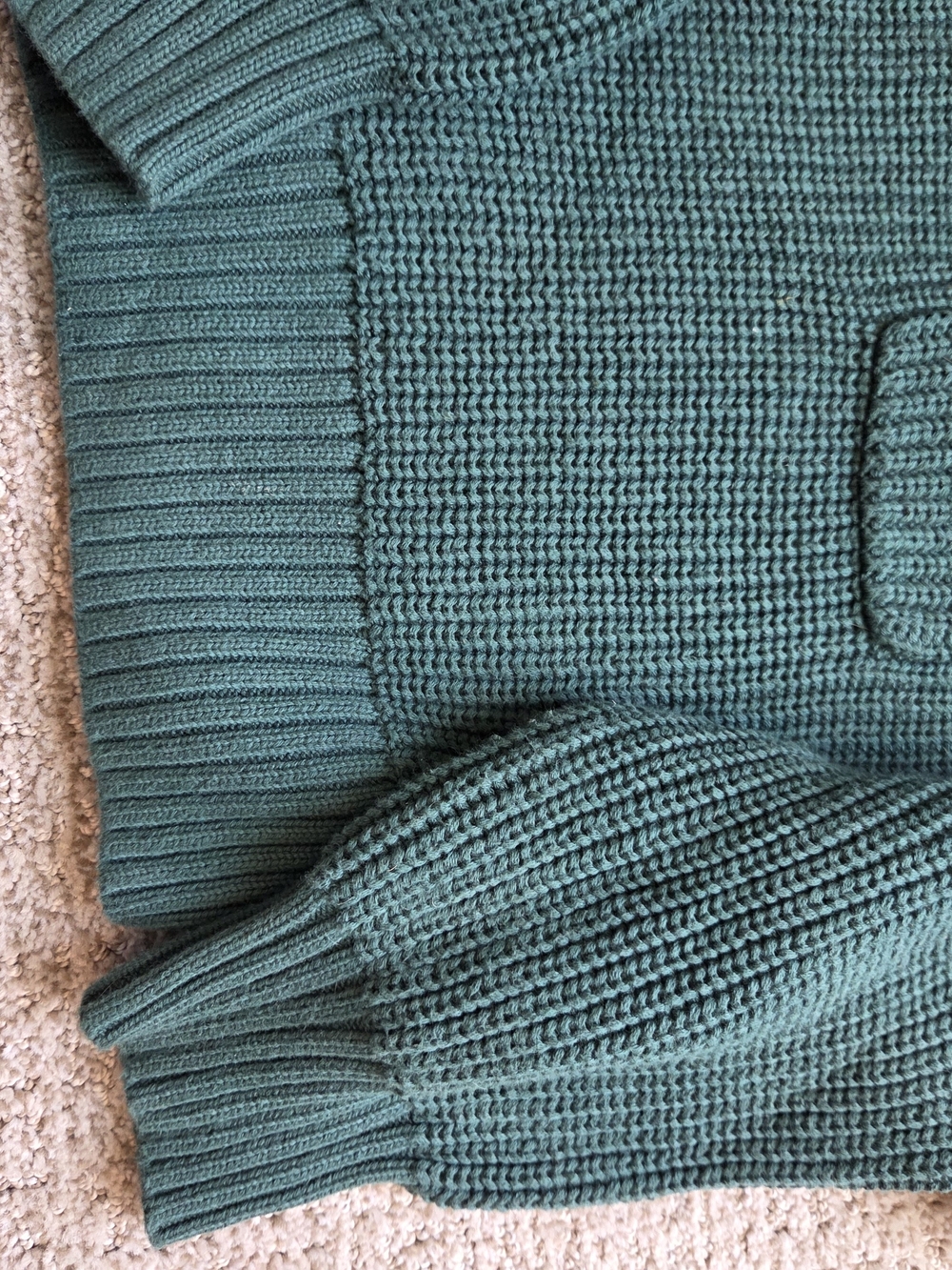 GAP Teal Waffle-Knit Crewneck Sweater - Picture 3 of 3